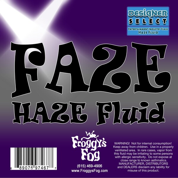 Faze Haze Water Based Haze Juice for Antari, Chauvet, and Martin Compact Hazers - 1 Gallon